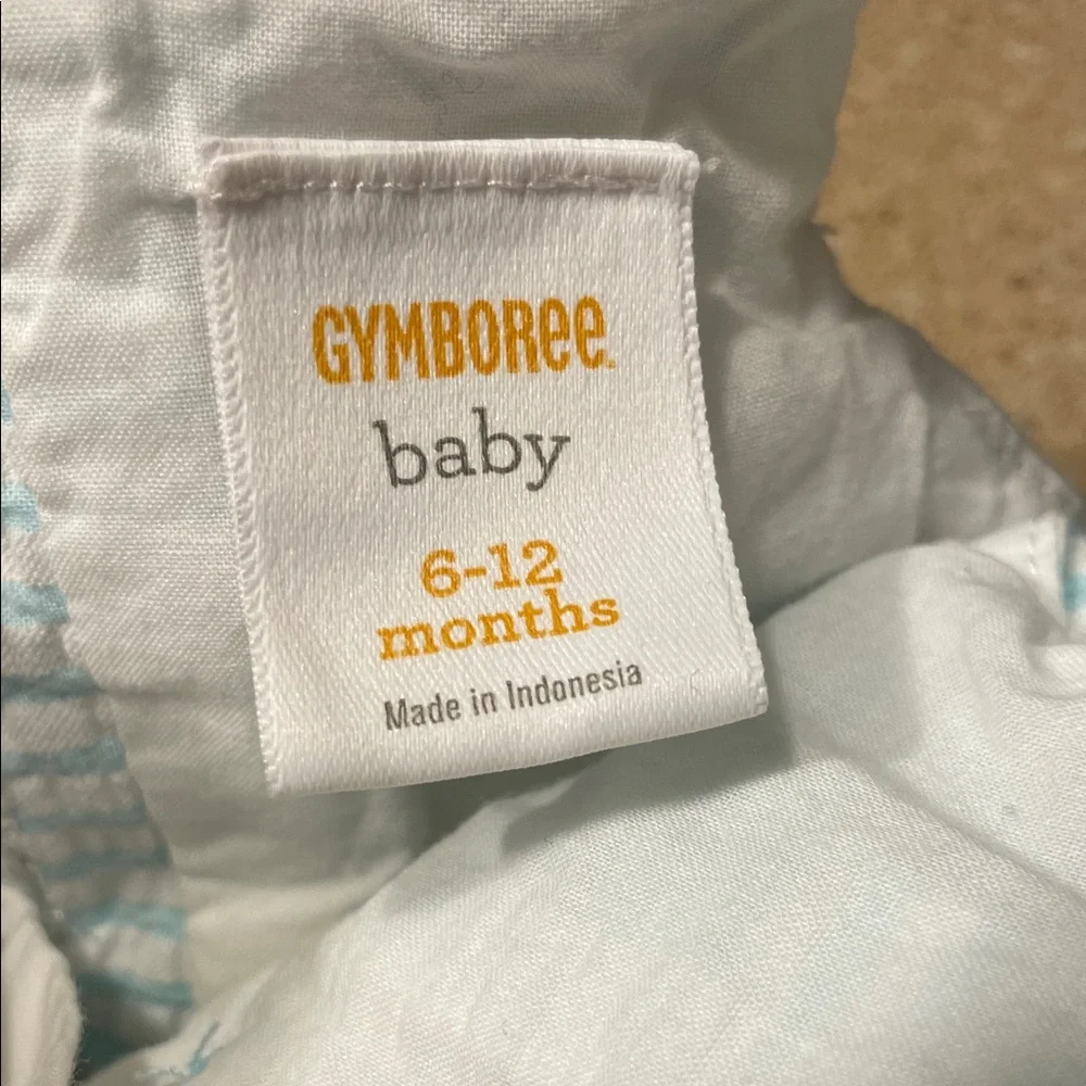 Gymboree Blue and White Striped Bodysuit
